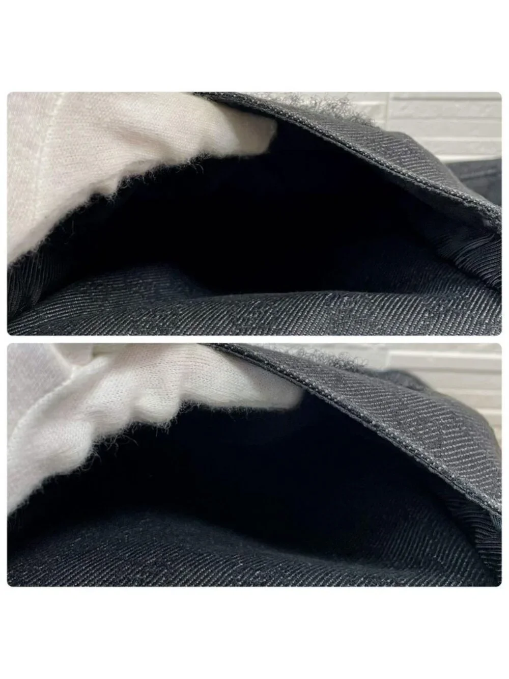 Gucci GG Canvas Leather Shoulder Bag Large Black